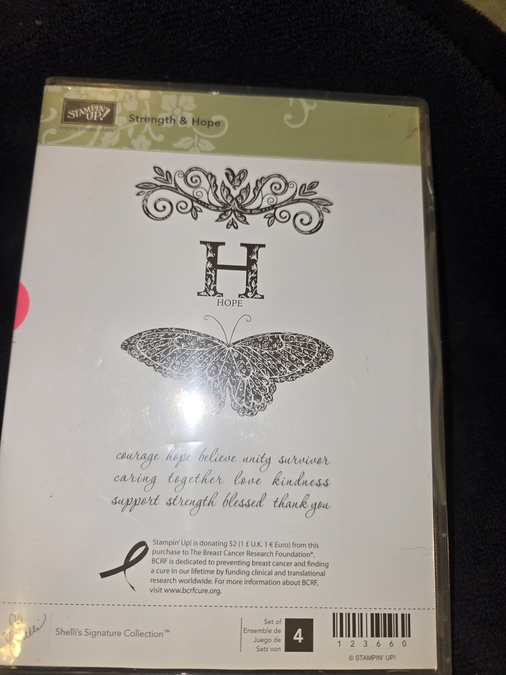 Stampin' Up! Strength & Hope Clear Stamp Set - White and Green